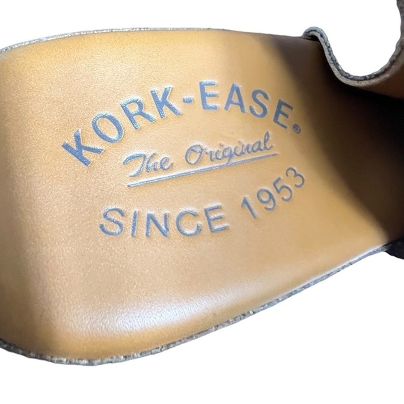 Kork-Ease Berit Brown Leather Platform Wedge Peep-toe Sandals Size 9M - Picture 8 of 13